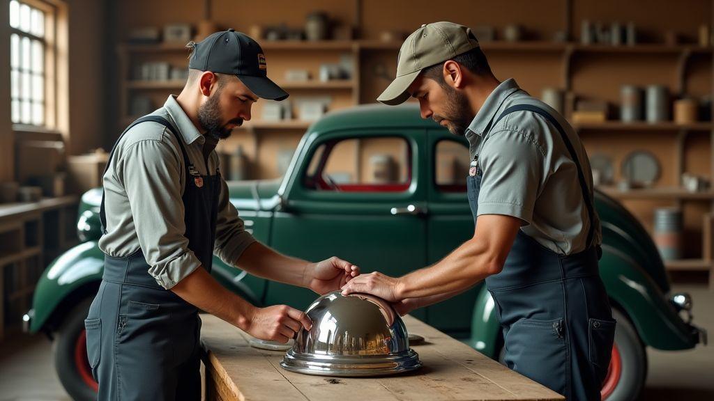 Work with antique car parts suppliers and clubs when sourcing original restoration parts Work with antique car parts suppliers and clubs when sourcing original restoration parts