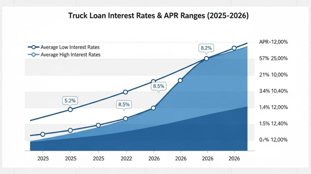 truck loan rates and APR chart 2025 2026