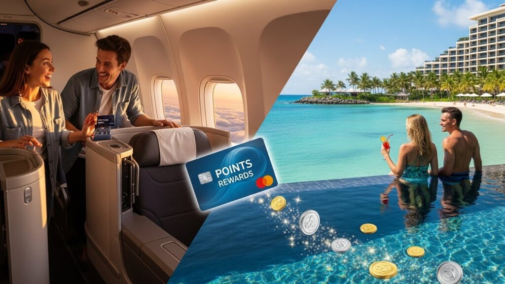 Credit card points benefits including free flights and hotel stays