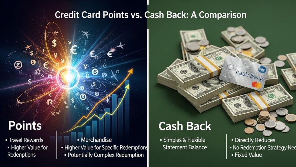 Credit card points vs cash back comparison