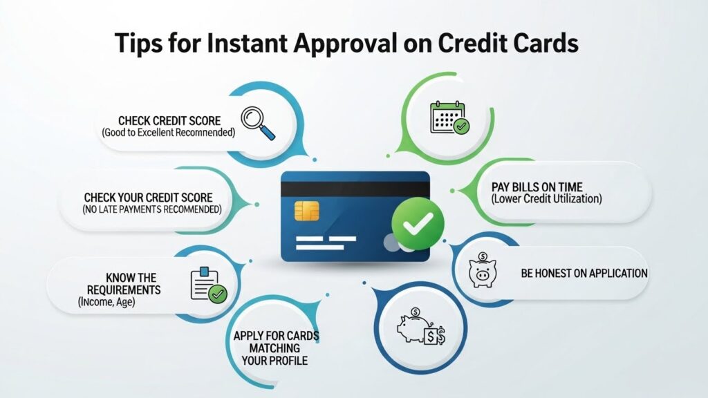 Tips for instant approval on credit cards